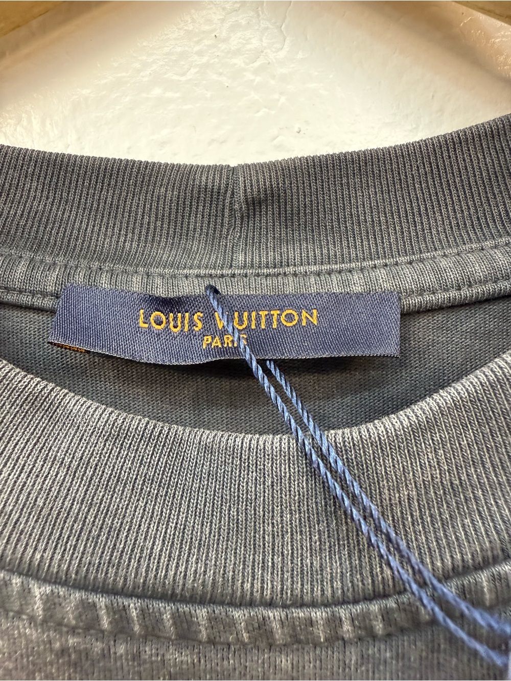 Louis Vuitton Charcoal Gray Embossed Logo Sweatshirt - Picture 7 of 12